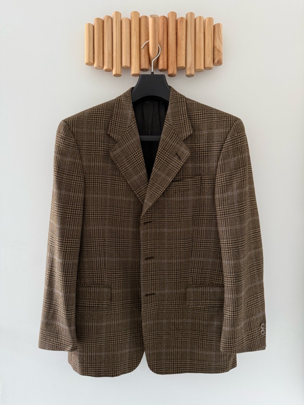 Jack Victor Glen Plaid Tweed Sport Coat 40S Brown Wool Harry Rosen Canada